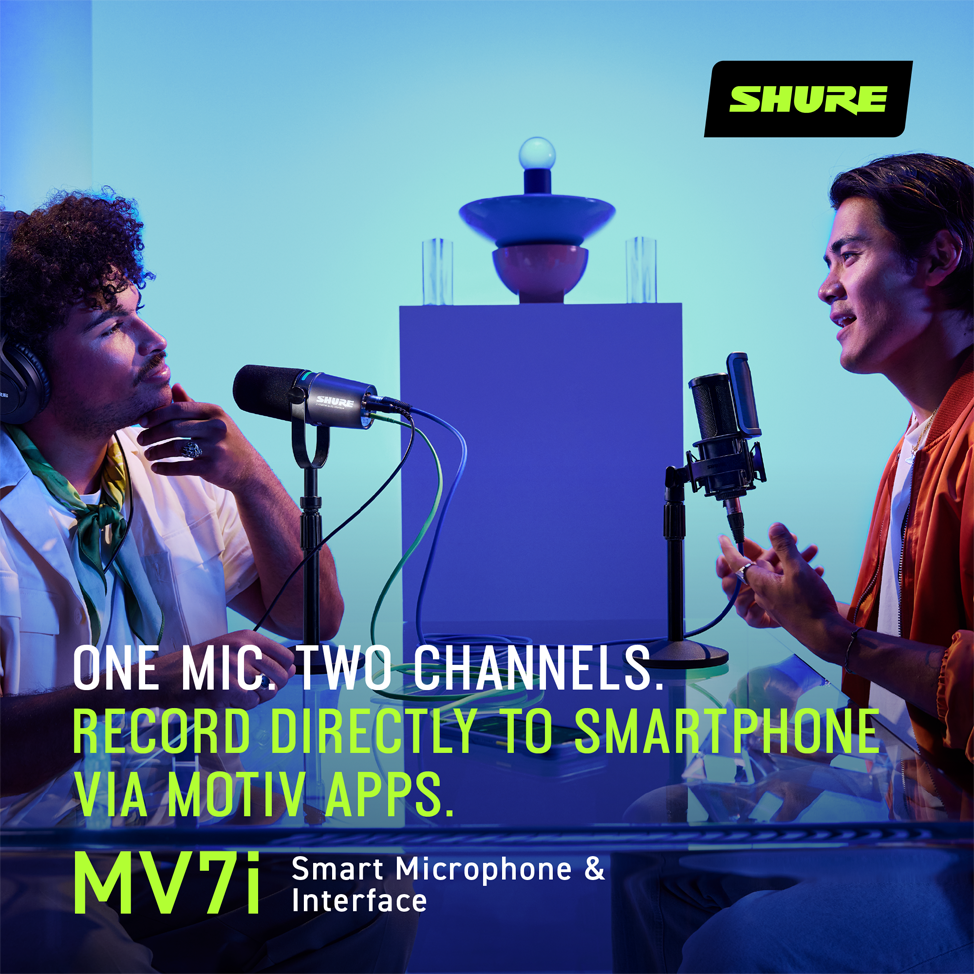 Shure MV7i Smart Microphone & Interface Dynamic Microphone USB Mic ...