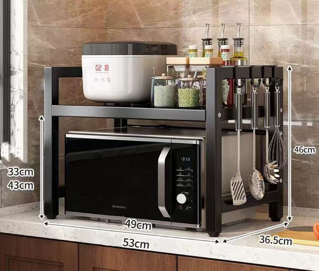 Kitchen Organizer Microwave Oven Rack Multifunction Rak Dapur Serba ...