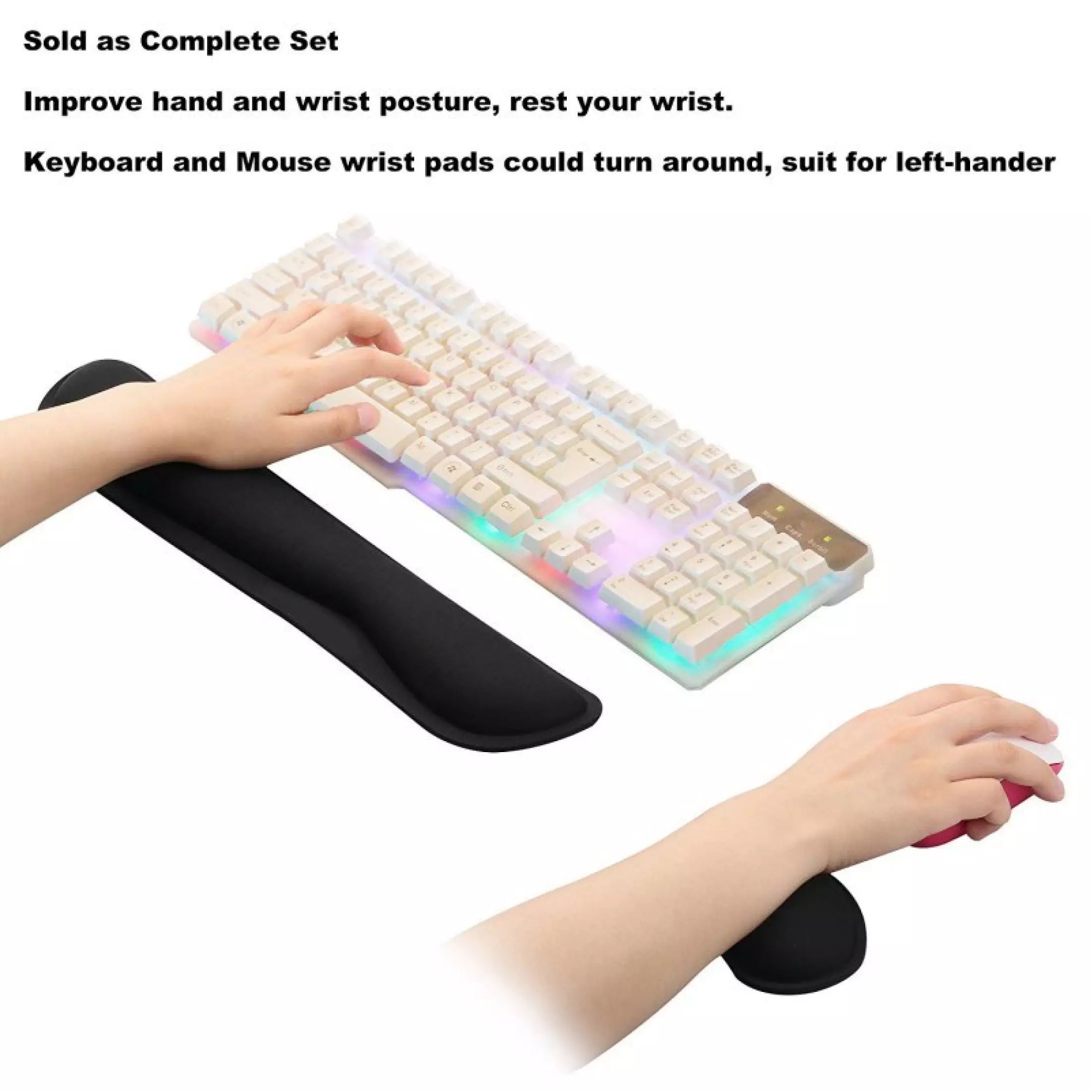 (MY) LionShield Memory Foam Mouse/Keyboard/Wrist Rest Pad - Ergonomic ...