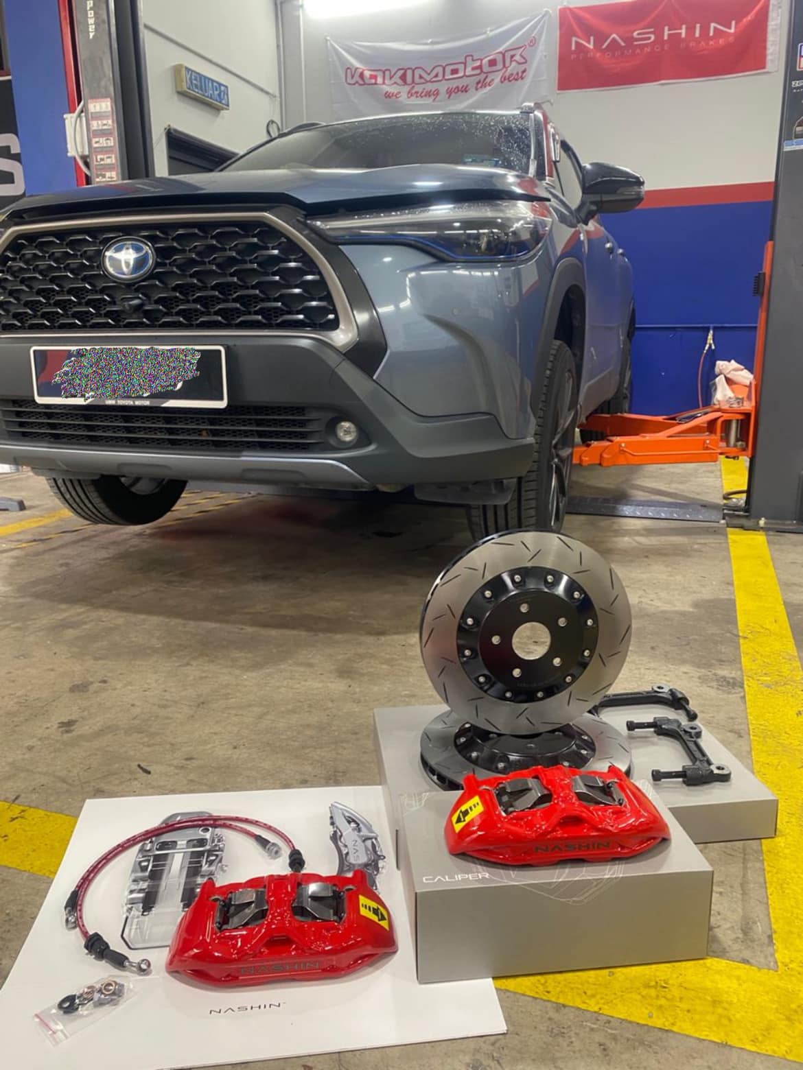 NASHIN GN3 4POT BIG BRAKE KIT 330MM / 345MM / 355MM | Shopee Malaysia