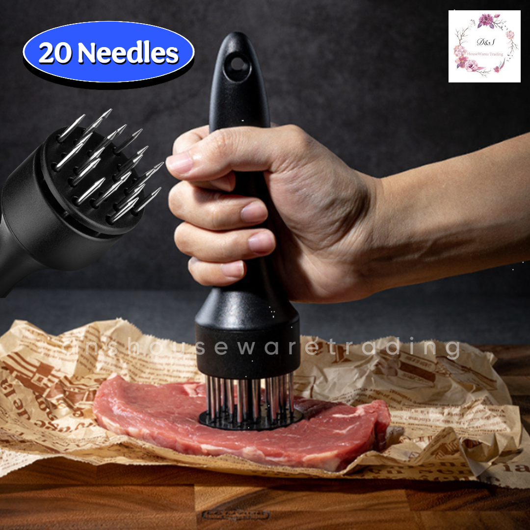 🇲🇾 20 pin Stainless Steel Meat Tenderizer Rib Breaker Pelembut daging ...