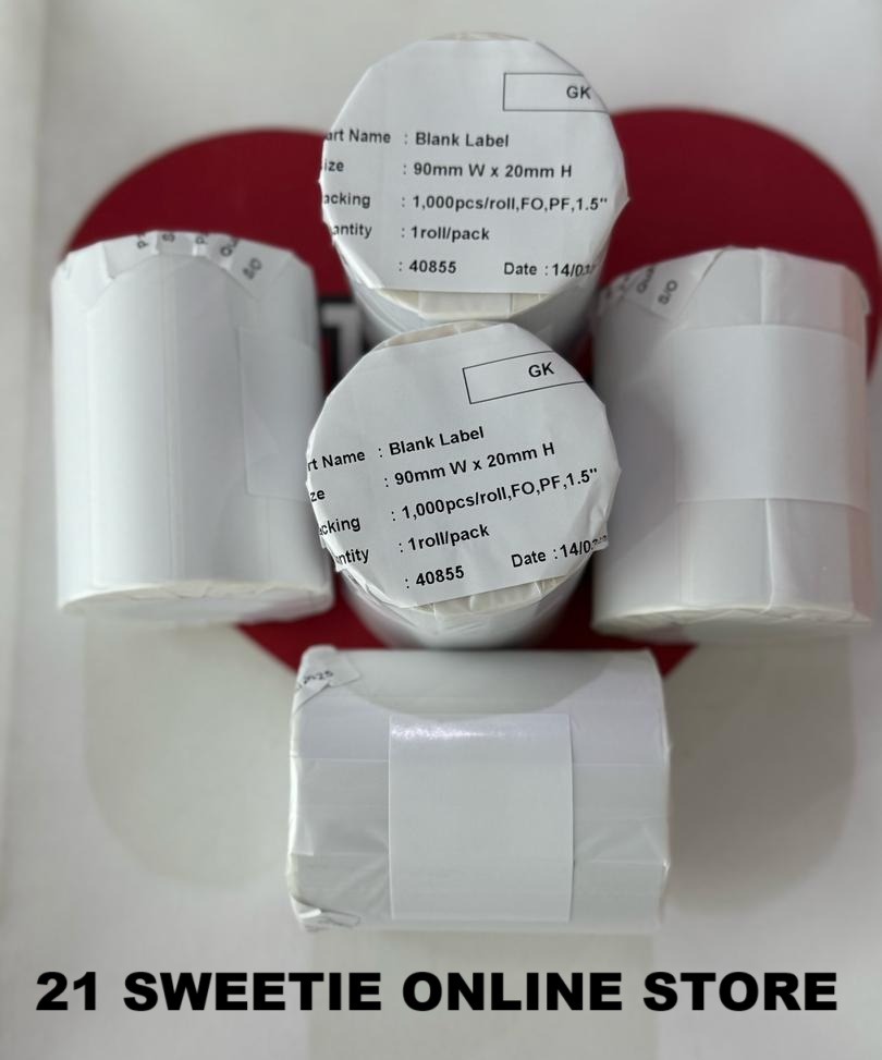 PREMIUM 90x20 Blank Barcode Label Art Paper 1UP AP Sticker Avery Strong ...