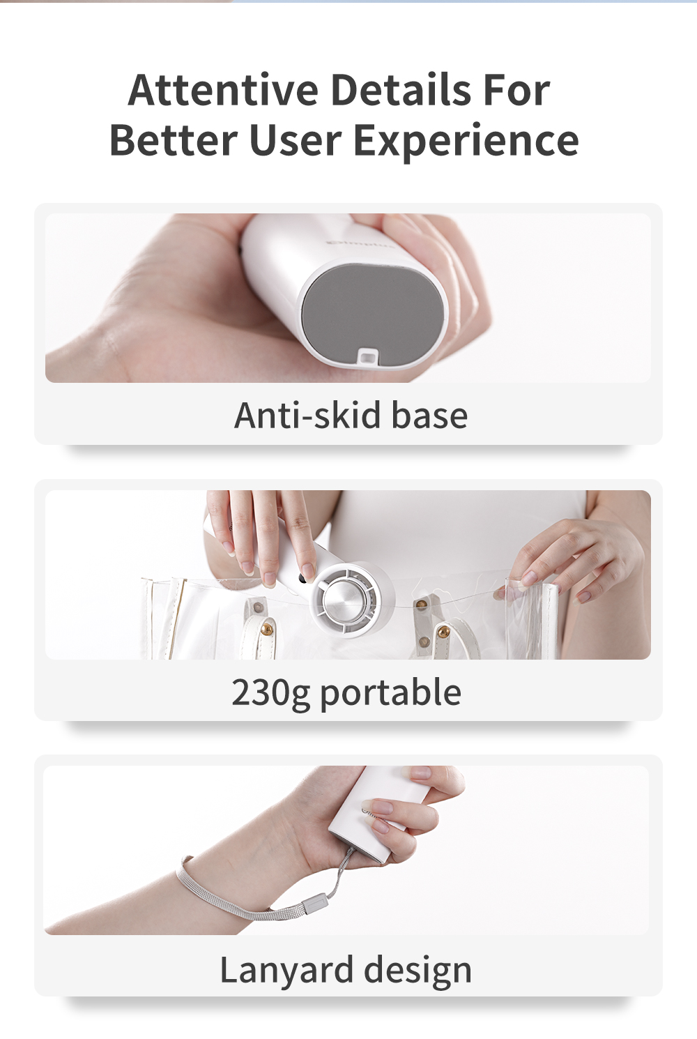 Simplus Portable Handheld Mini Fan | 100 Speed Levels | High Speed ...