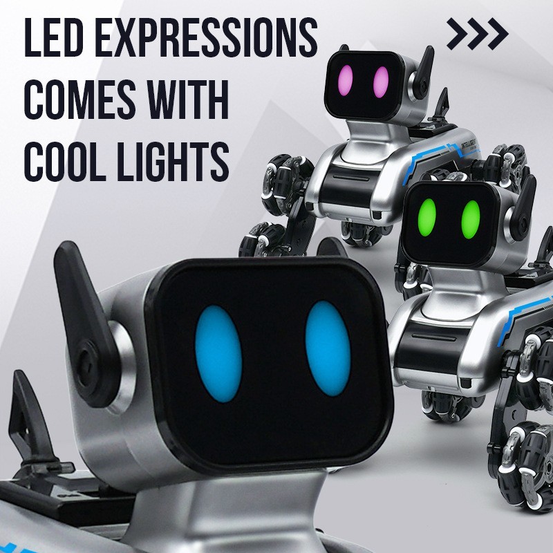 RC AI Robot 8 Roda Wheel Pet Electric Remote Control Toy Dog ...