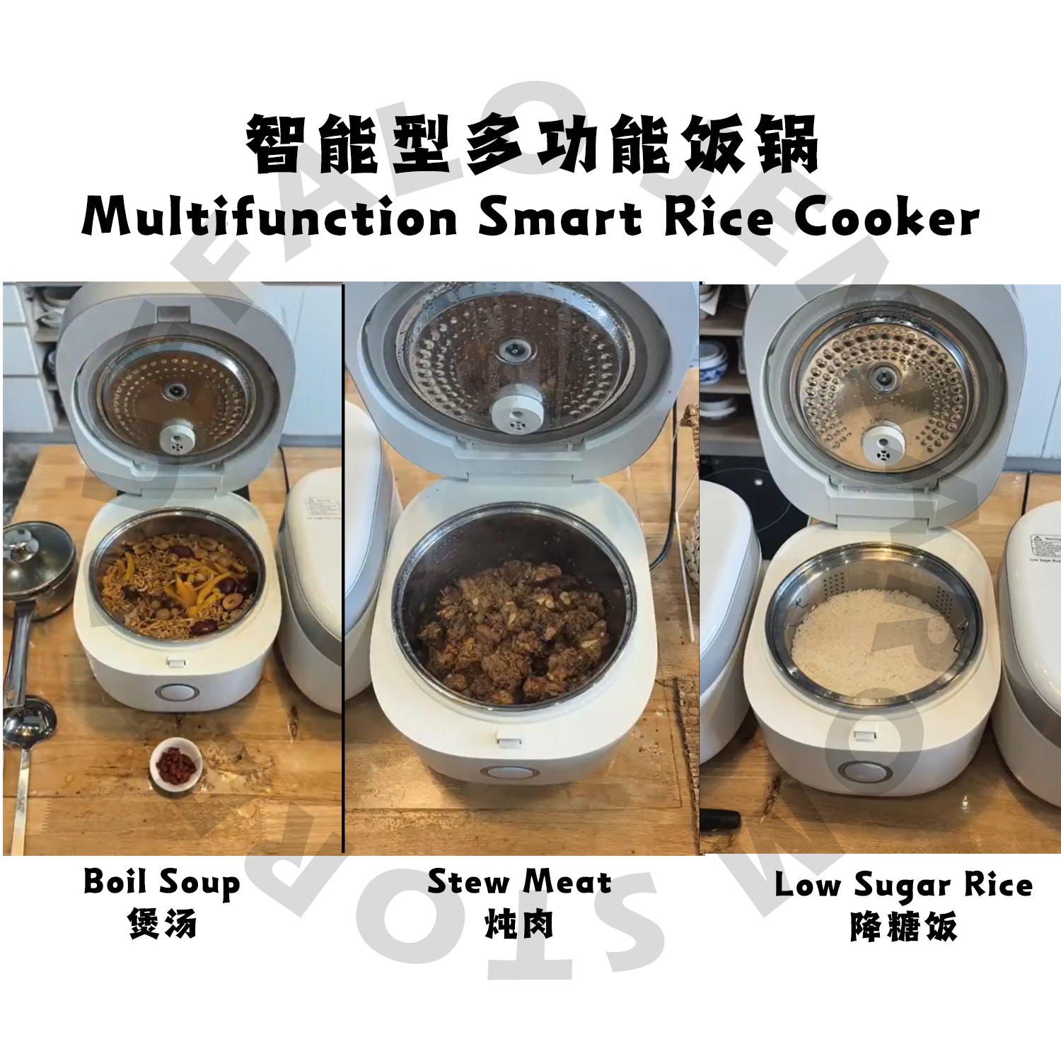 BUFFALO 1.5L Desugar Rice Cooker Low Sugar Stainless Steel Inner Pot (1 ...