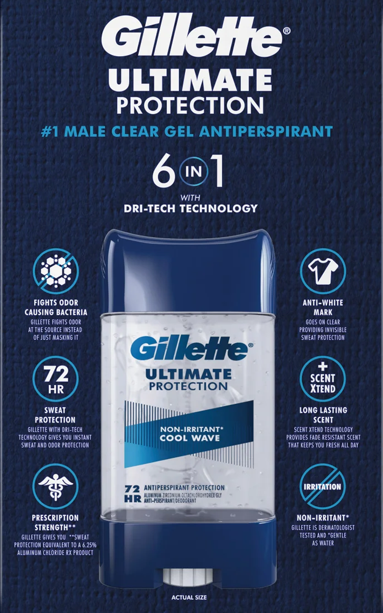Gillette Ultimate Protection Clear Gel Antiperspirant and Deodorant for ...