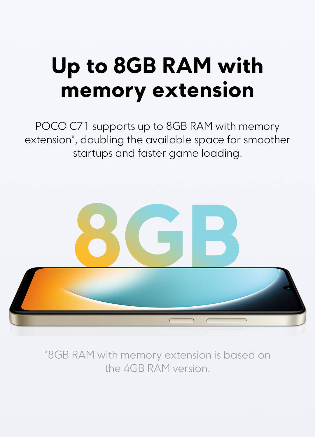 POCO C71 Up to 4GB+128GB/6.88'' display/5200mAh battery/3.5mm headphone ...