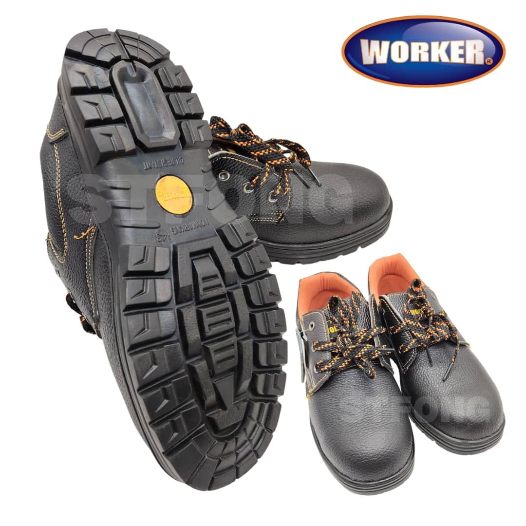 WORKER Safety Shoe Shoes W1000 (Black) Boots Boot Footware Steel Toe ...