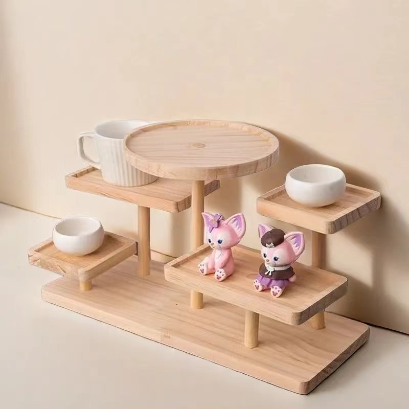 Desk Organizer Rack Stall Display Wooden Display Rack Rak Kayu Pallet ...