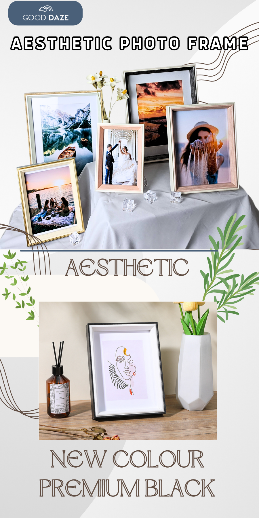 GOOD DAZE Minimalist Photo Frame Classic Vintage Wall Frame 4R 相片相框 ...