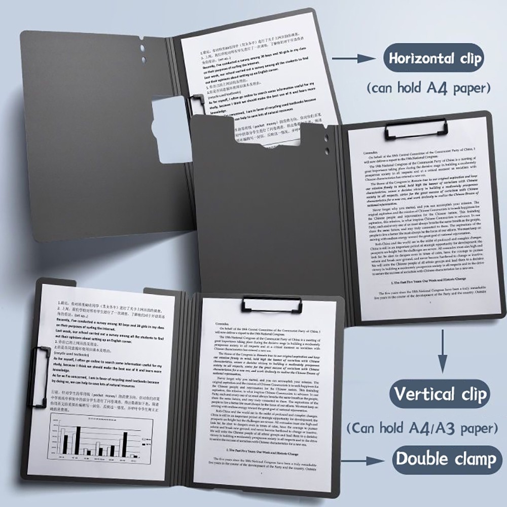 A4 Thickened Folder Board Folder Data Folder File Folder Multi Function ...
