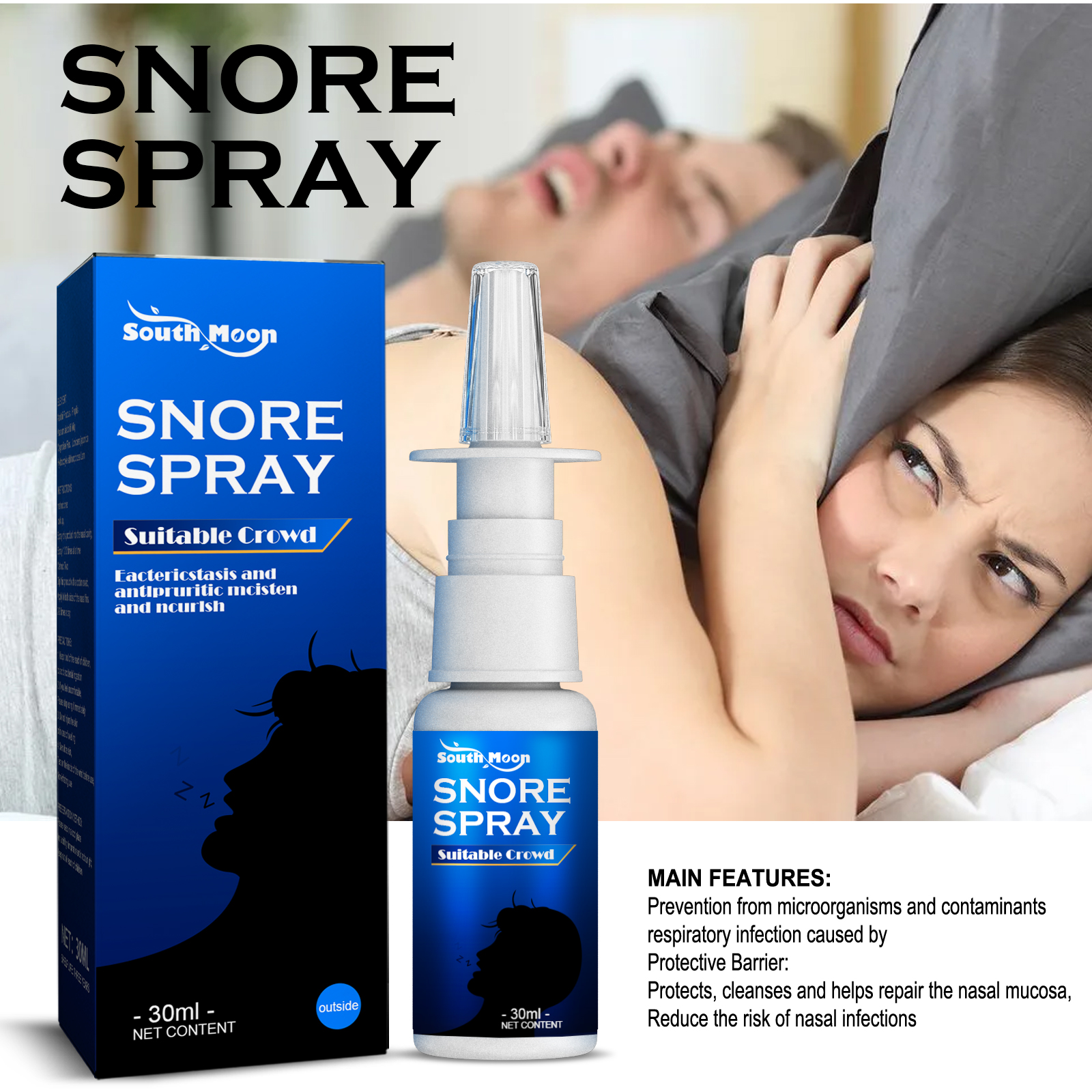 Anti Snoring Spray 𝐒𝐭𝐨𝐩 𝐒𝐧𝐨𝐫𝐢𝐧𝐠 Fast Sinus Spray Improve Breathing ...
