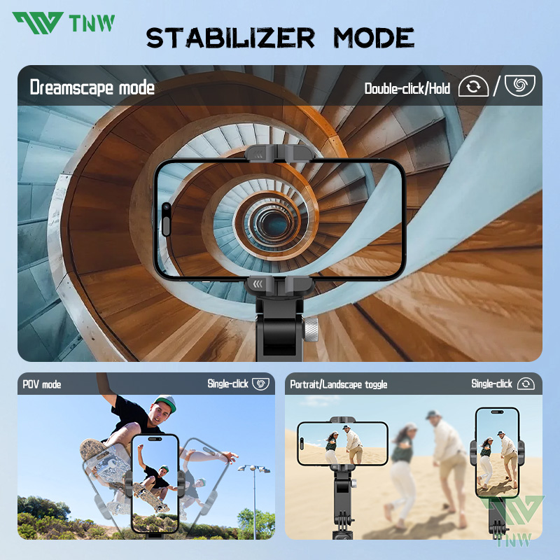TNW Q19 Gimbal Stabilizer for Phone Face Tracking Selfie Stick Anti ...