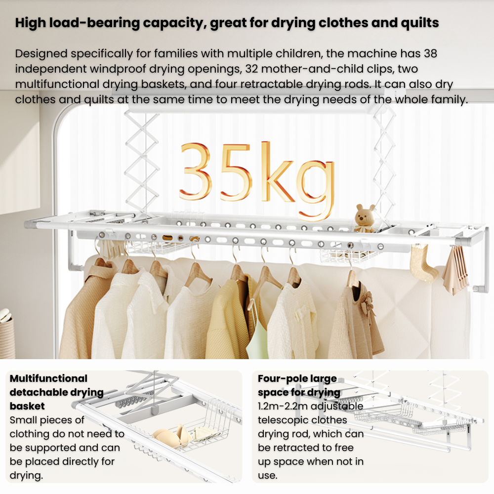 Xiaomi Mijia Smart Clothes Dryer 1S Multi Function Hot Air Drying Rack ...
