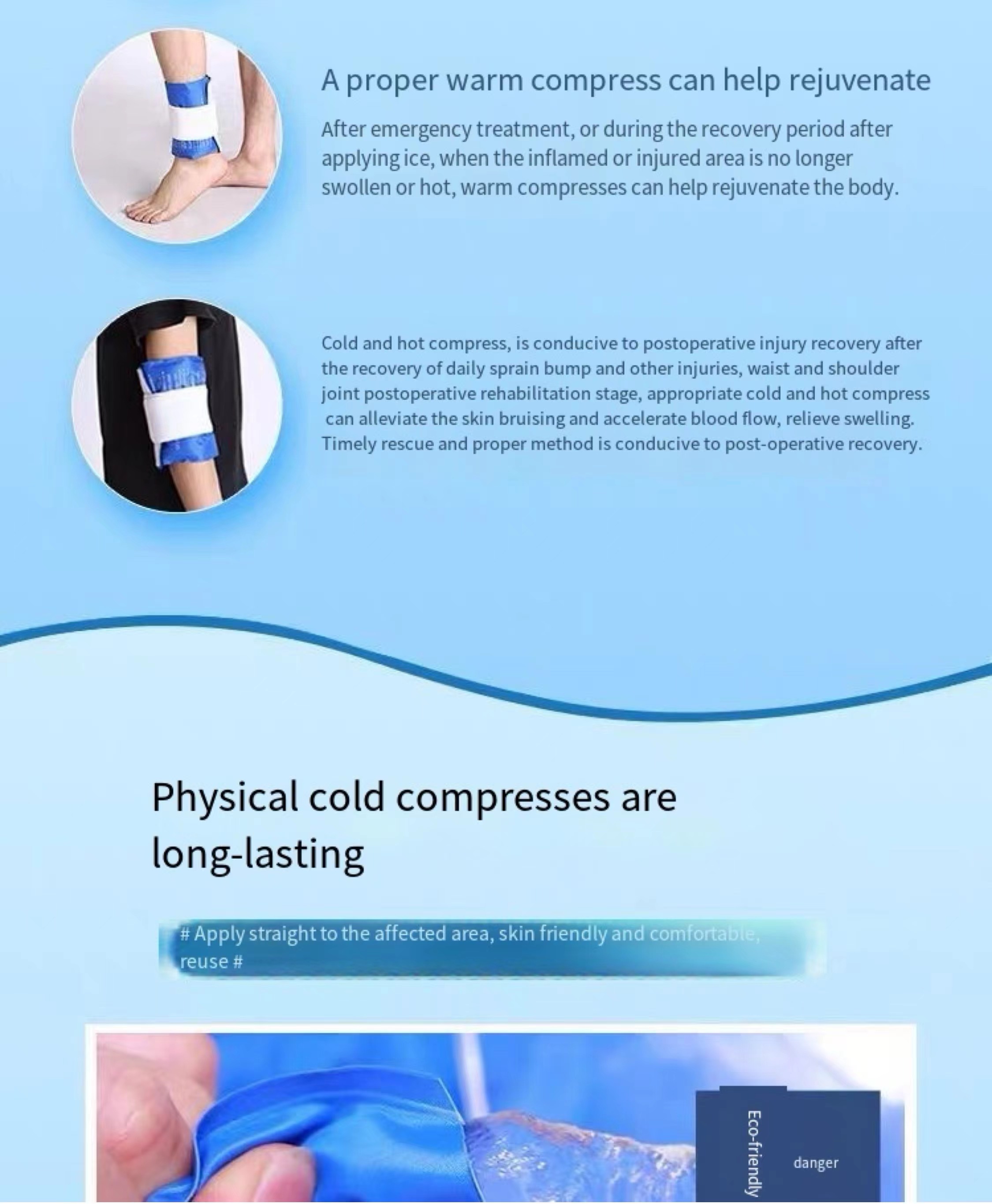 Can Tie Exercise Ice Pack Knee Joints Sprains Post-operative Hot and ...