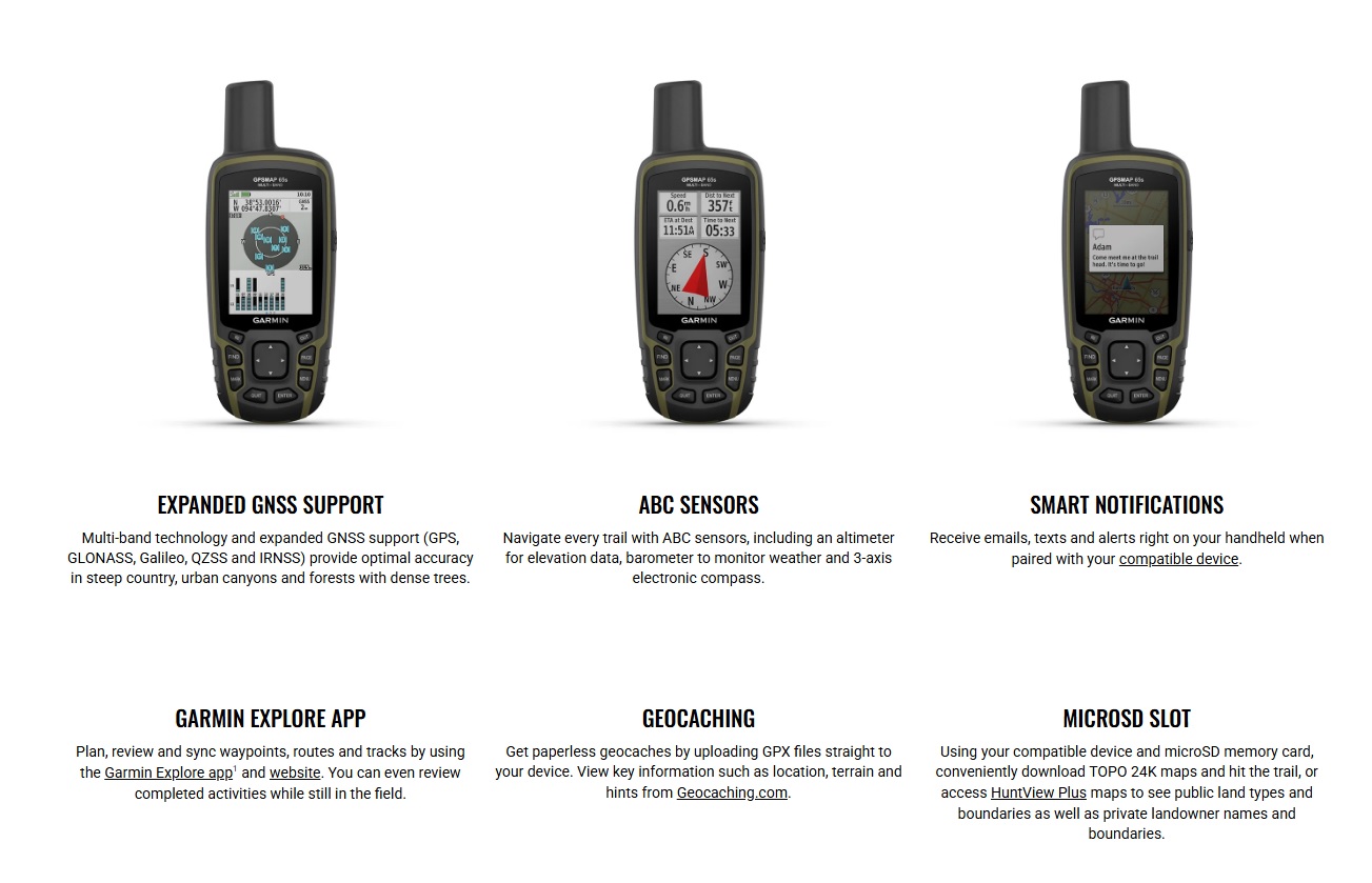 Garmin GPSMAP 65s Handheld GPS (*Free T-Shirt + Screen Protector ...