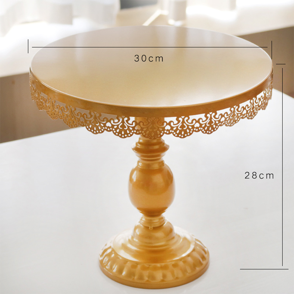 Cake Stand Metal Iron Round Pedestal Dessert Holder Display Rack ...