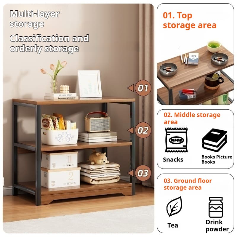 Rak Buku Simple Storage Rack Modern Home Living Room Bookshelf Sofa ...