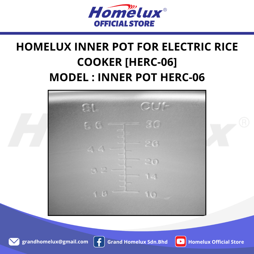 HOMELUX INNER POT FOR ELECTRIC RICE COOKER [HERC-06] | Shopee Malaysia