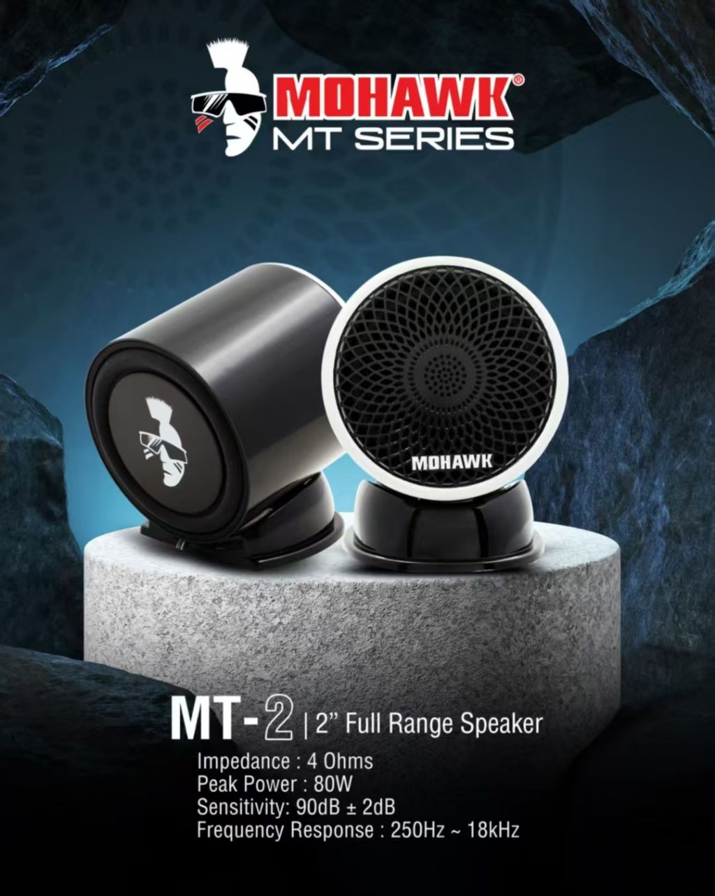 Mohawk Mt silver 2way full range speaker 2inch new item top series ...