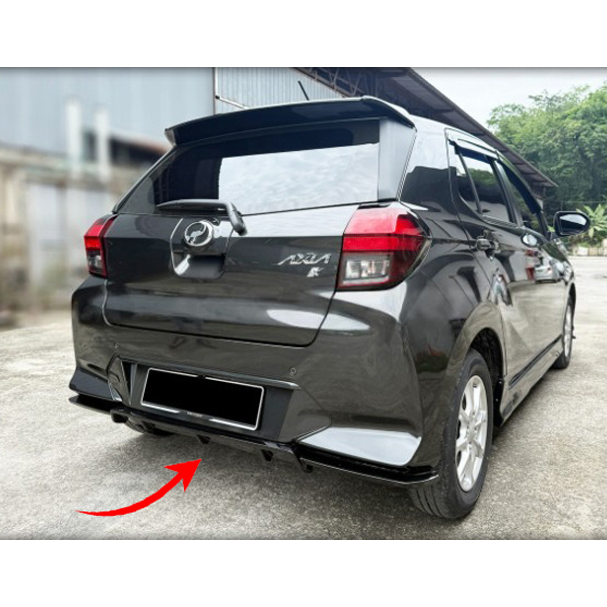 PERODUA AXIA 2023 R DESIGN STYLE REAR DIFFUSER BELKANG BUMPER LIP WITH ...