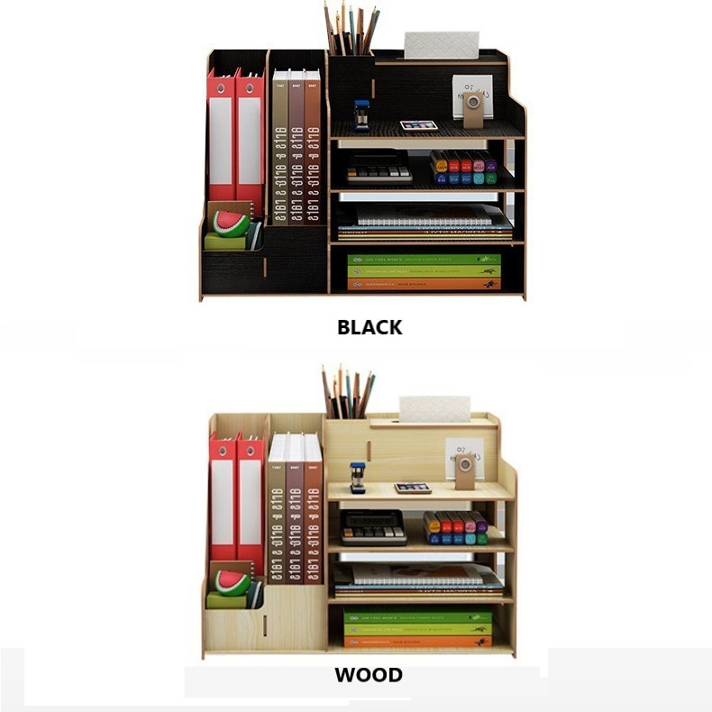 Document Rack With Tissue Box A4 Paper Rack File Paper Office Storage ...