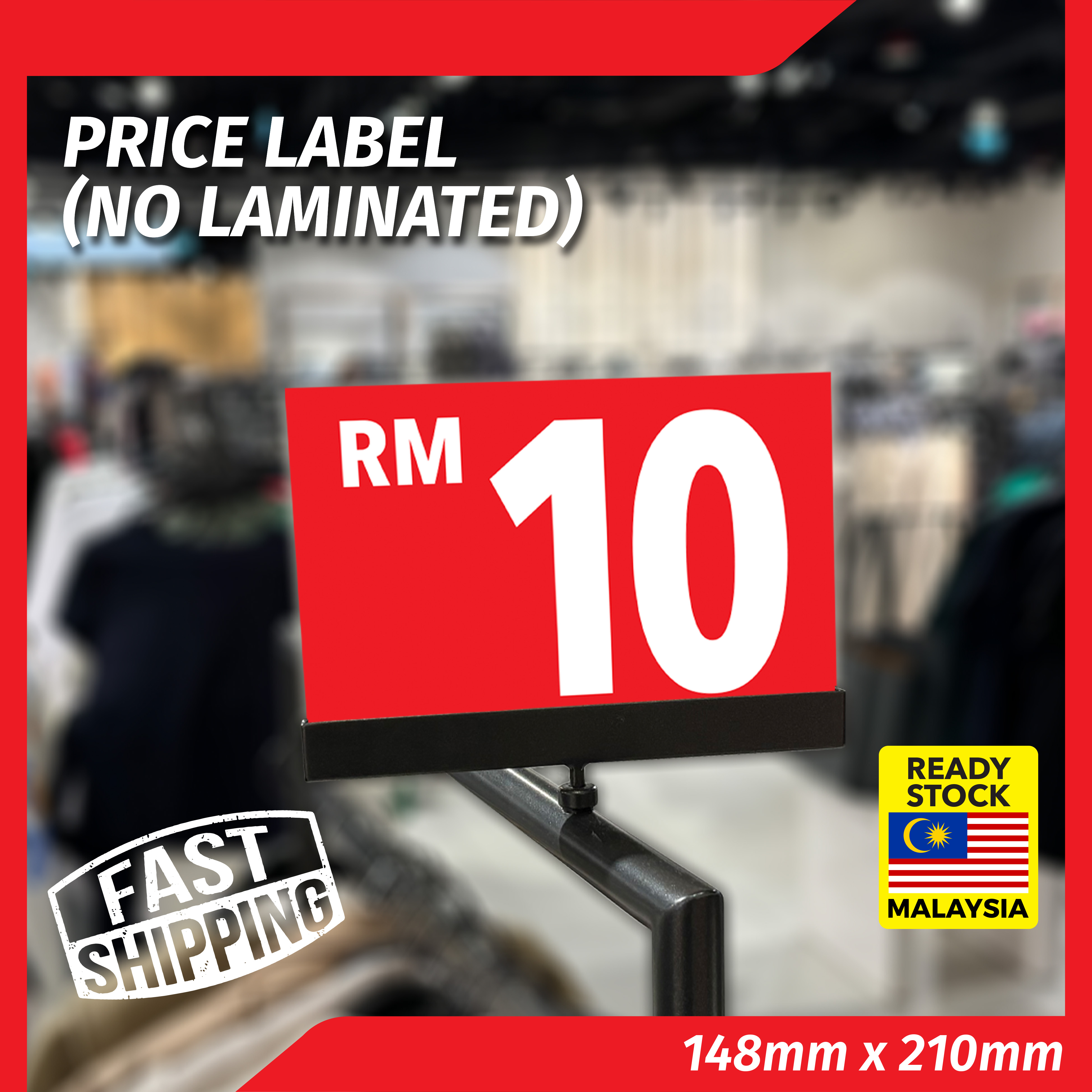 PRICE TAG for DISPLAY - NO LAMINATED Printed Price Label Tag Card / Kad ...