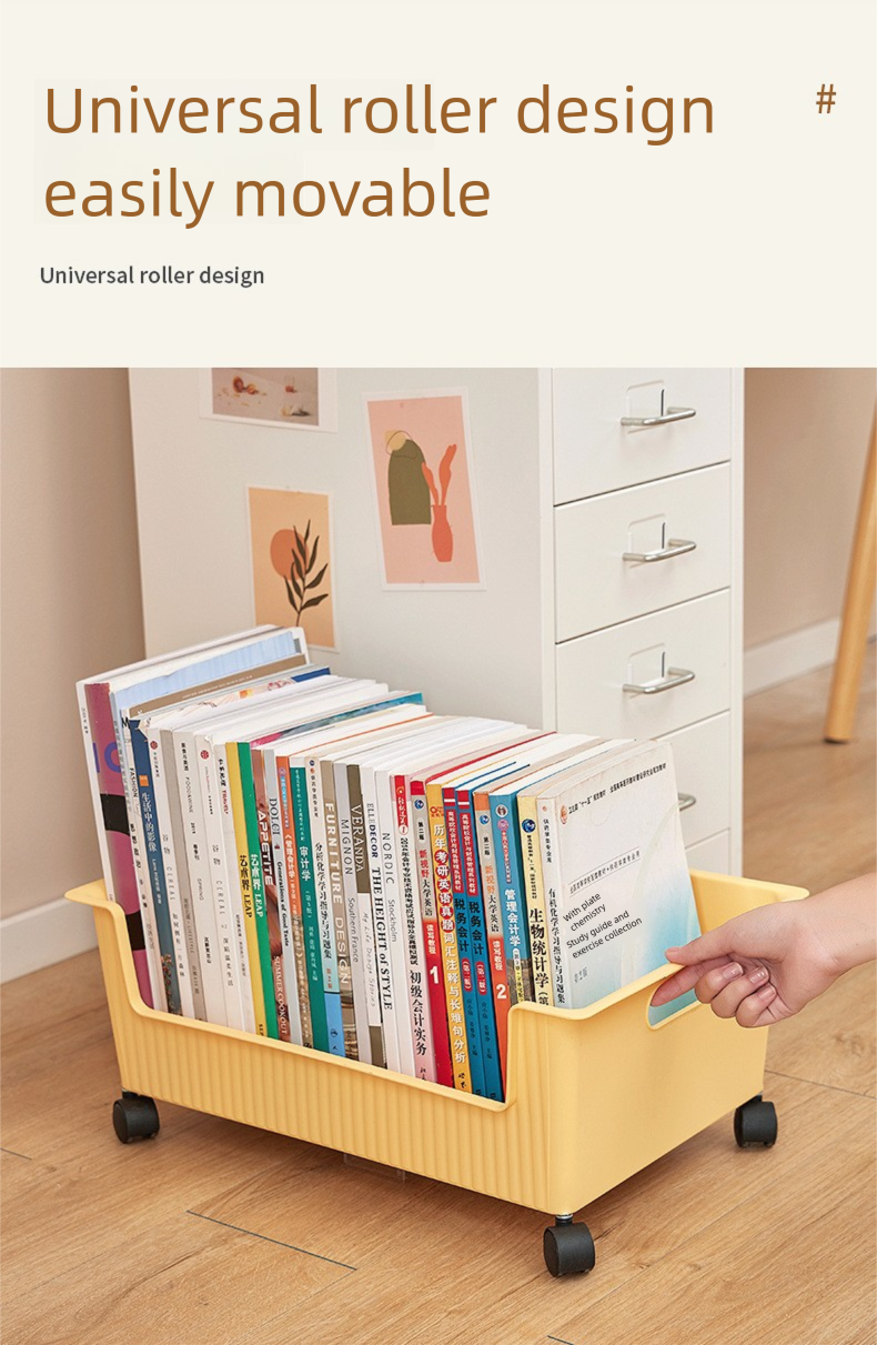 Desk-side book Under-table Storage Box For Student With wheels Office ...