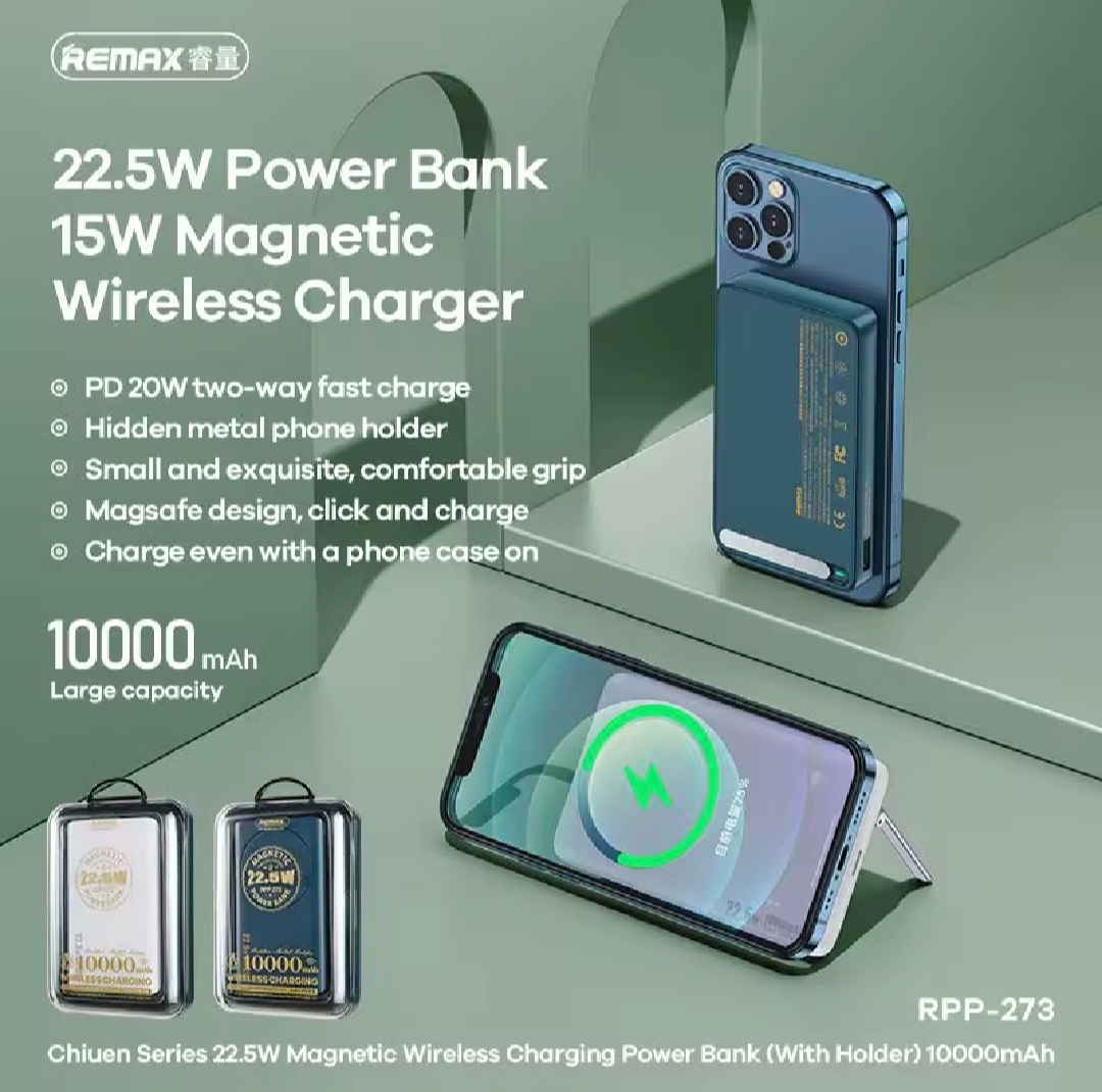 Remax RPP-273 10000mah Powerbank 15W Magnetic Wireless Power Bank ...
