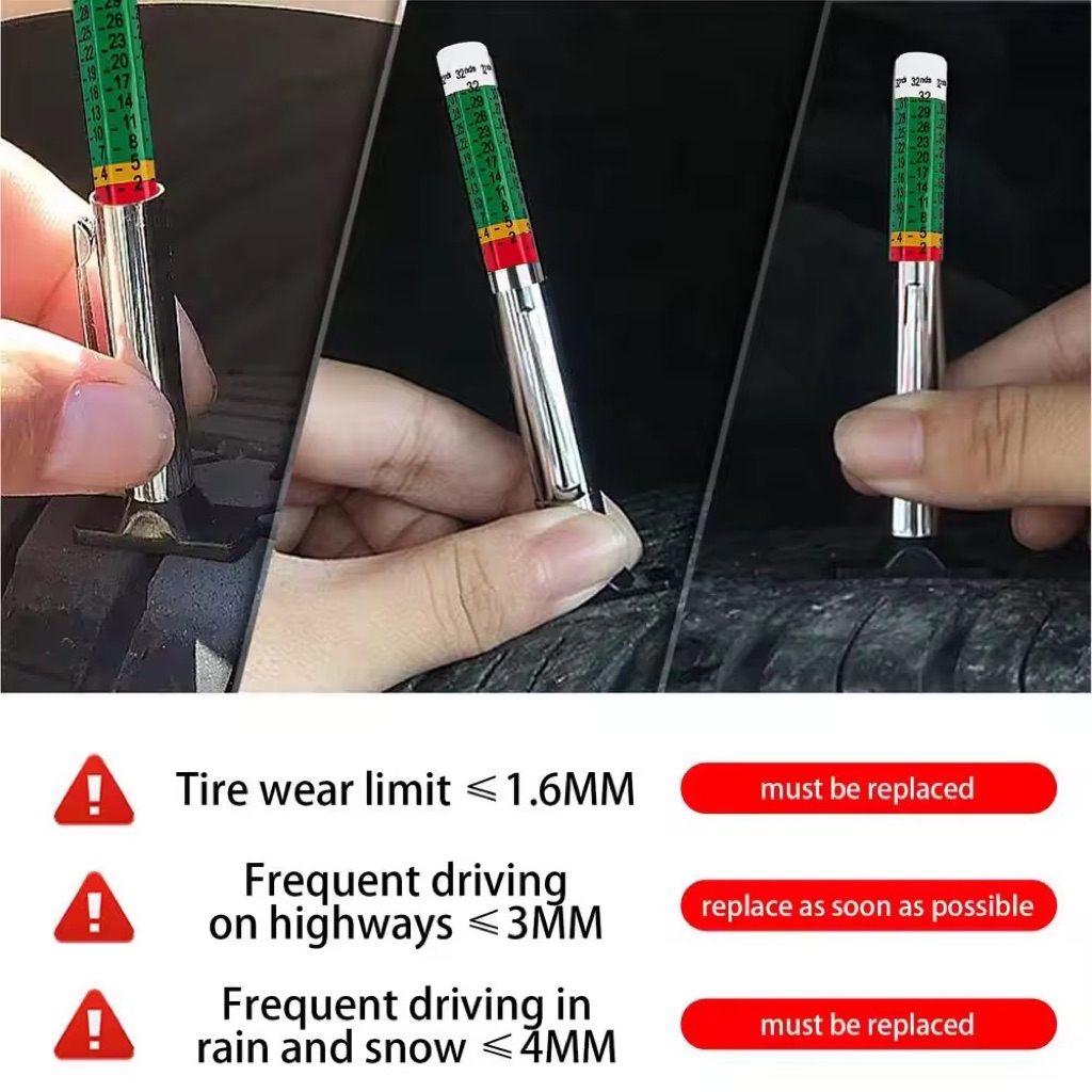 tyre tread depth gauge tire tread checker gauge thread depth measure ...
