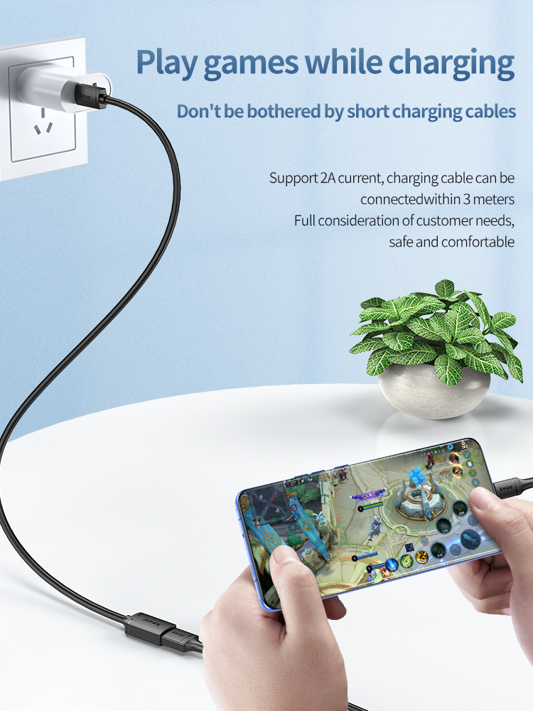 Jazos usb data cable extension transmission 2.0 3.0extended for desktop ...