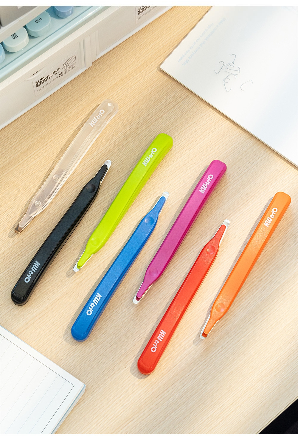 Creative Colourful Portable Pen Shape Less Effort Staples Remover ...