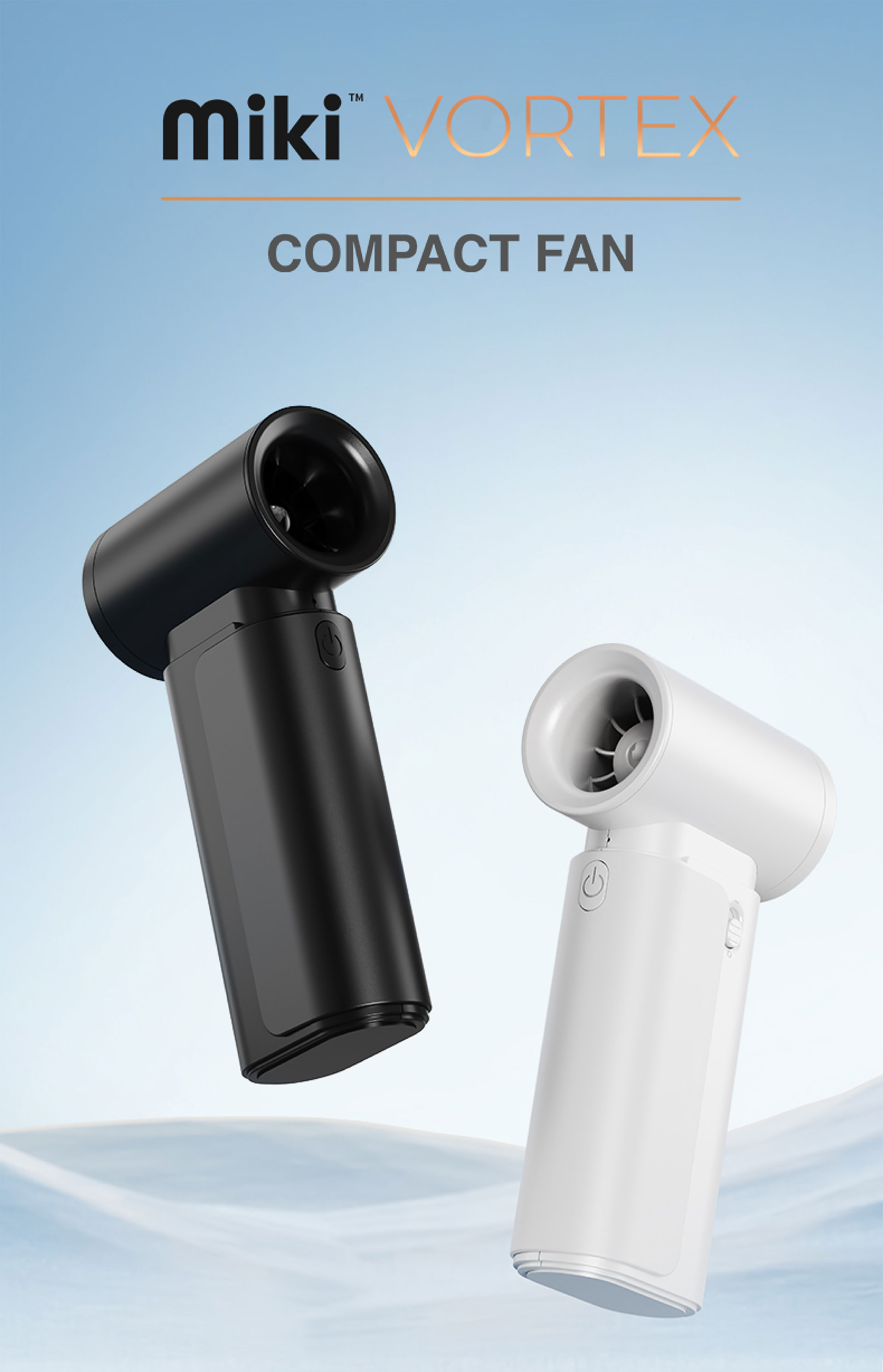 Miki Vortex Portable Fan – 4000mAh - Strong Wind - Ultra Lightweight ...