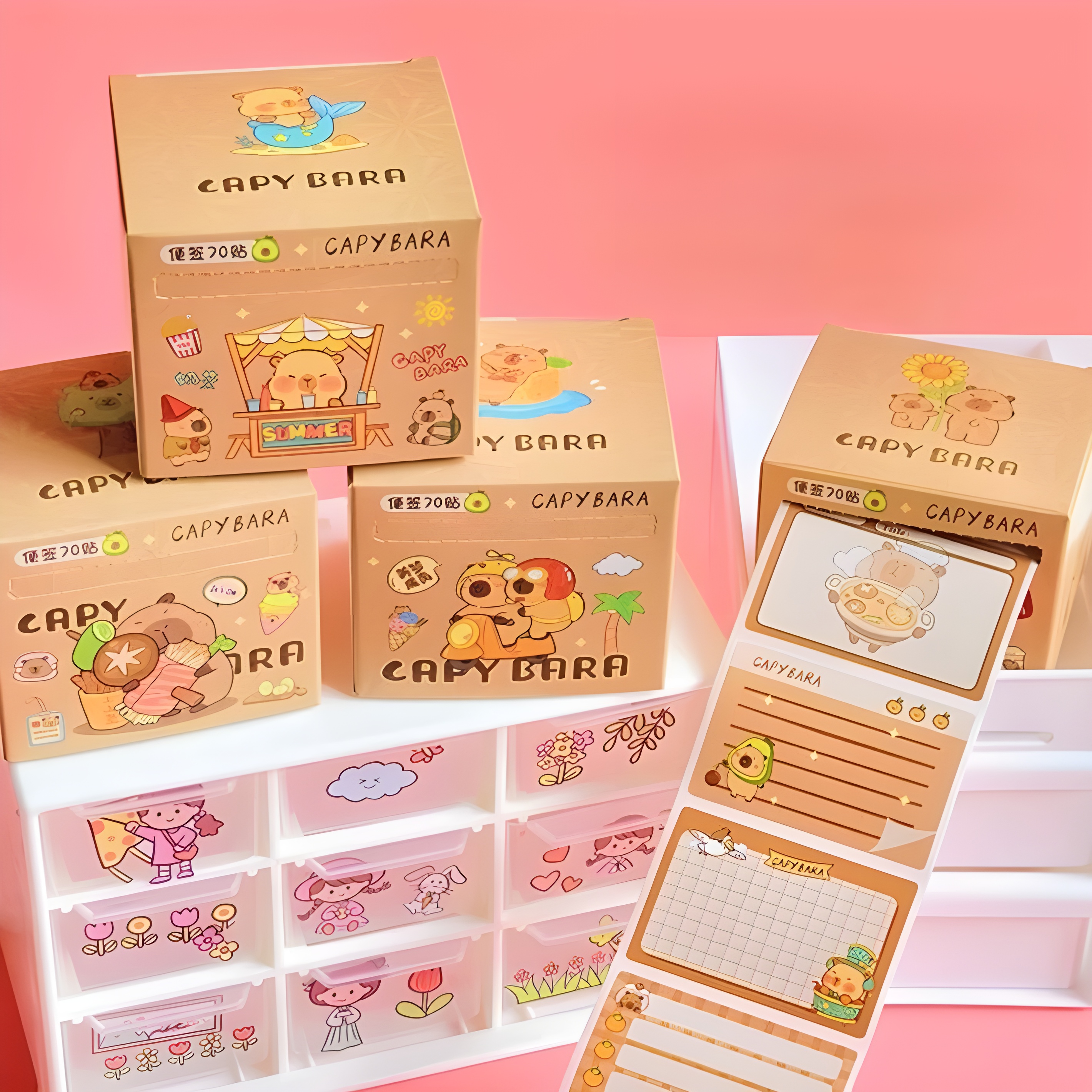 STICKY NOTES Kanak Kanak Nota Comel Cute Capybara Sanrio Stitch Memo ...