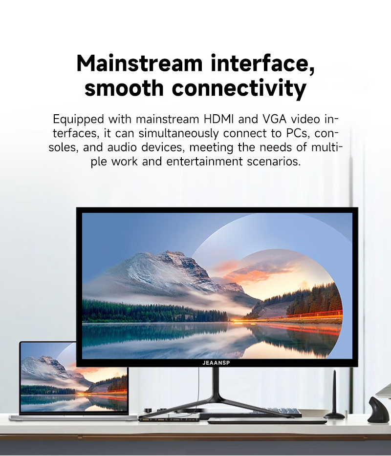 JEAANSP Full HD LED Computer Monitor 19/22/24 inches full mode edge ...