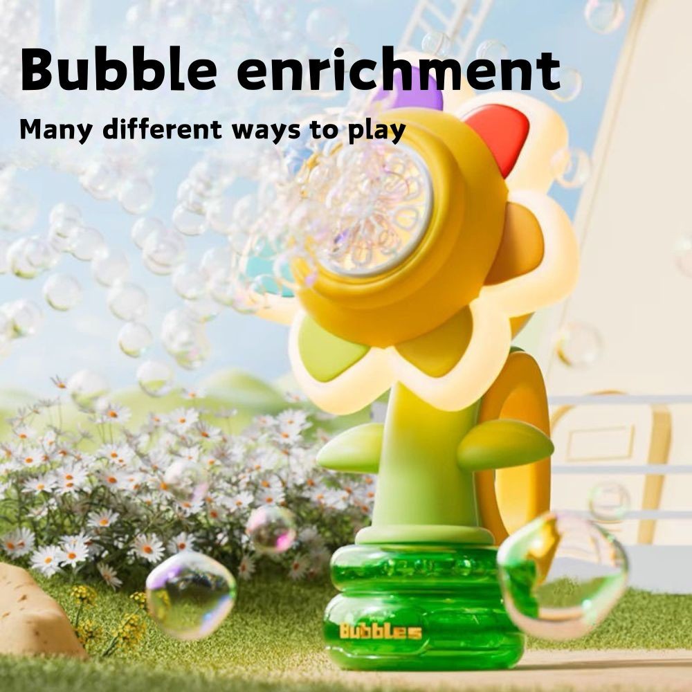 Sunflower Bubble Machine for Kids Automatic Flower Bubble Toy with ...