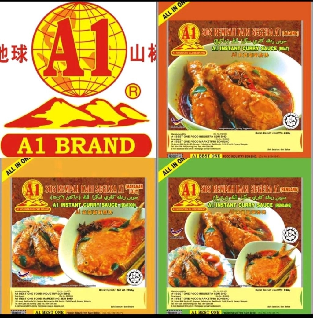 A1 Sos Rempah (Kari Daging, Makanan Laut & Rendang) 230g / A1 Instant ...