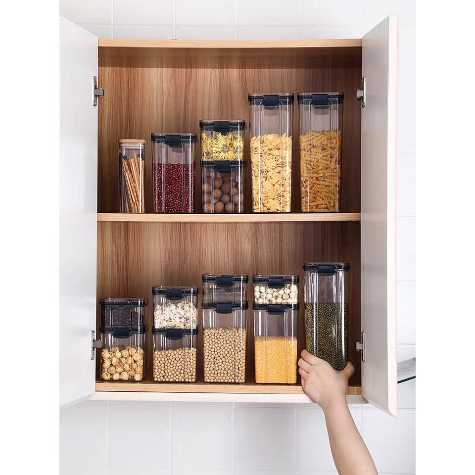 Airtight Food Storage Container – Plastic Fridge & Kitchen Organizer ...