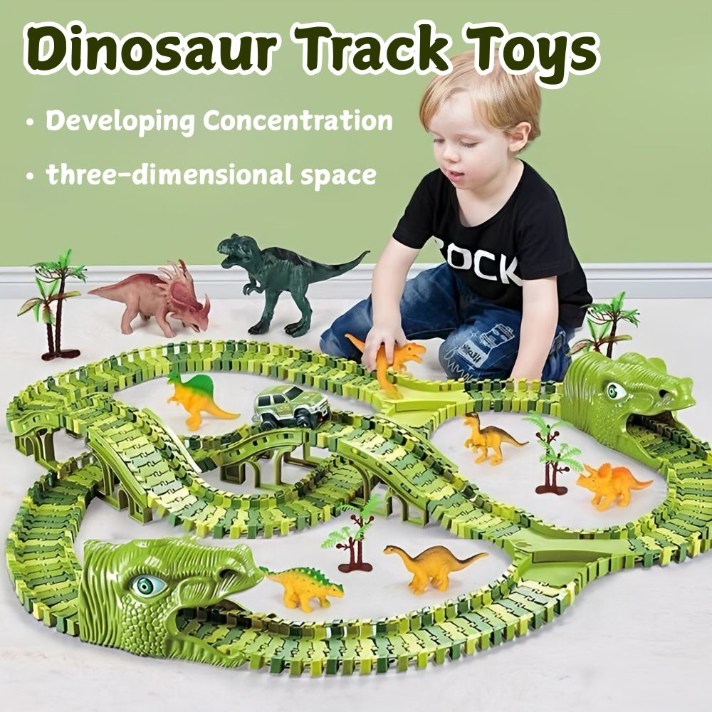 T-rex Jurassic Park World Electric Race Car Track Set Assembly Kids ...