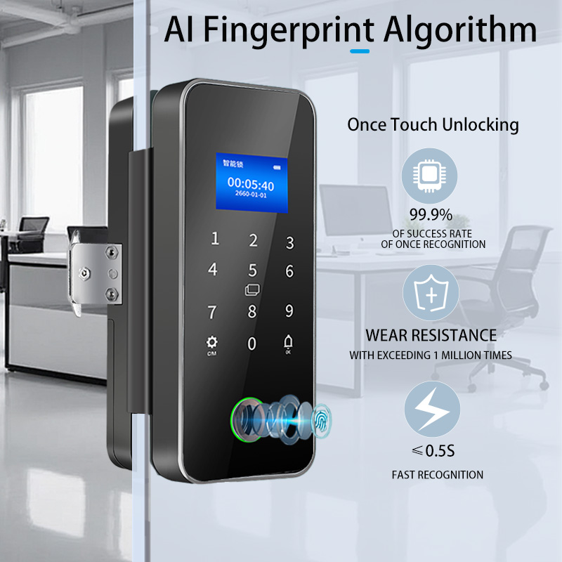 RUBY Smart Door Lock TUYA App Fingerprint Password Card Unlock 5 in 1 ...