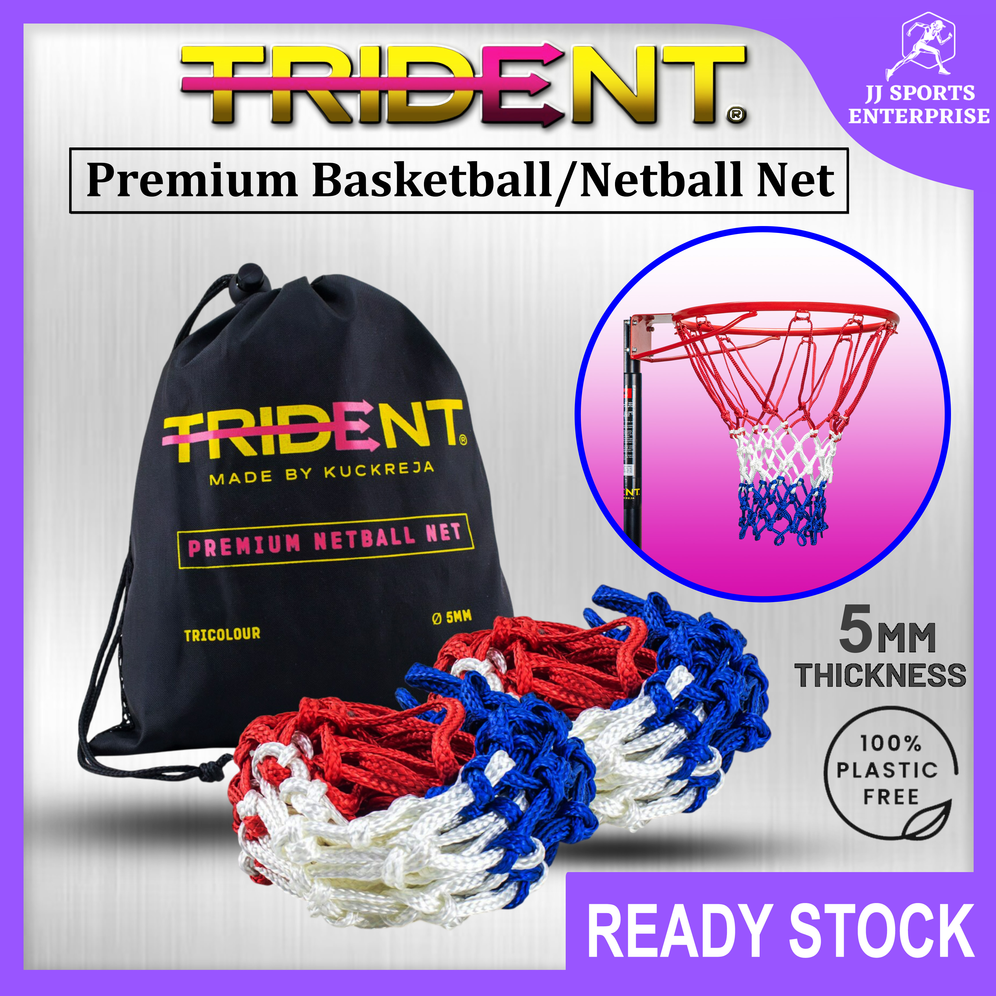 Trident Premium Basketball Net Netball Net (Pairs) Jaring Bola ...