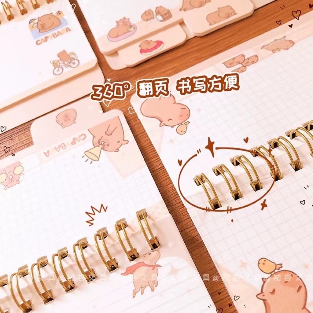 Capybara Classification Scrapbook Mini Portable Notepad School Supplies ...