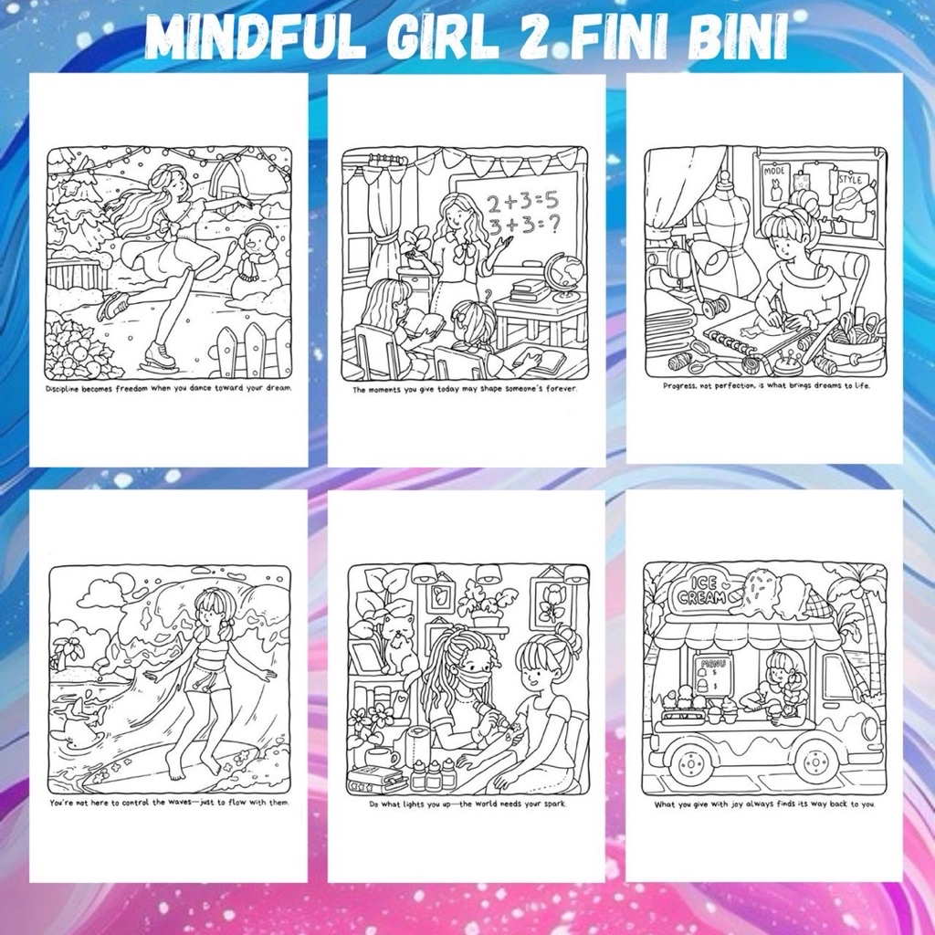 MINDFUL GIRL 2 FINI BINI - Buku Mewarna Untuk Kanak-Kanak, Remaja ...