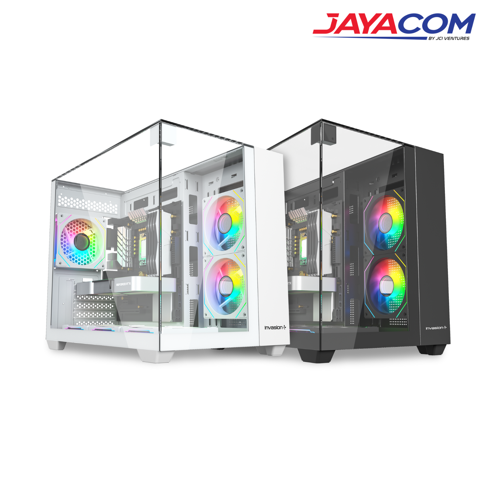 Invasion MATX GenesisM Casing Chassis Black / White (Free 4x 120mm