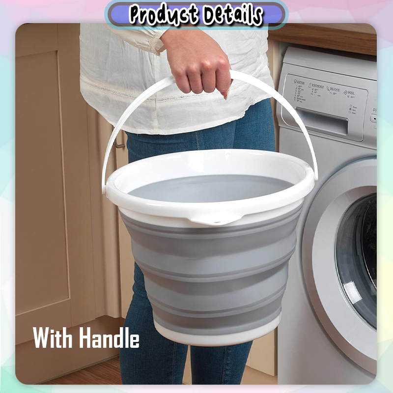 [Little B House] 3L/5L/10L Silicone Bucket Folding Bucket Water Bucket ...