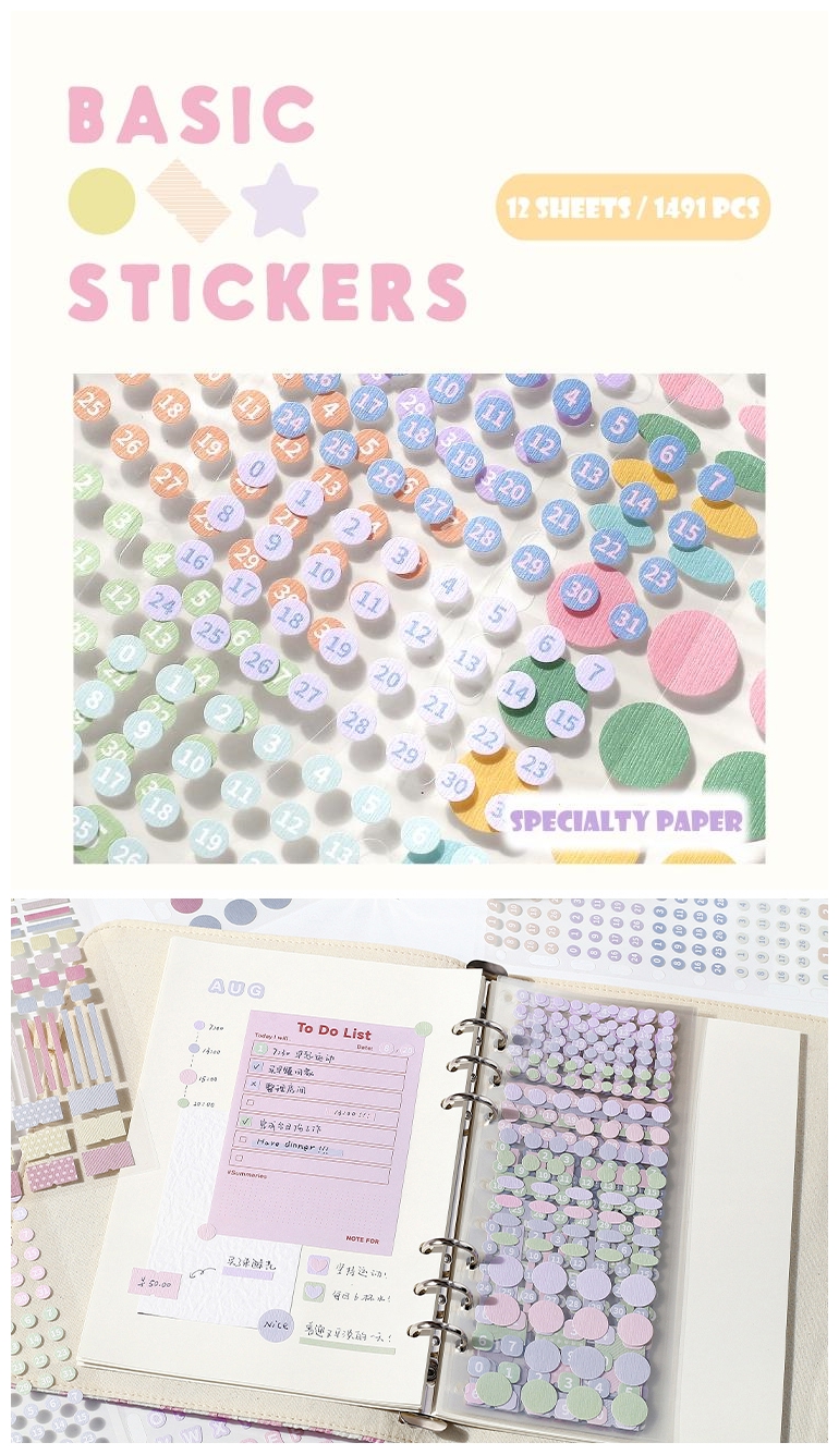 *JUL DEALS* Four Seasons Color Multifunction Basic Stickers Point Index ...