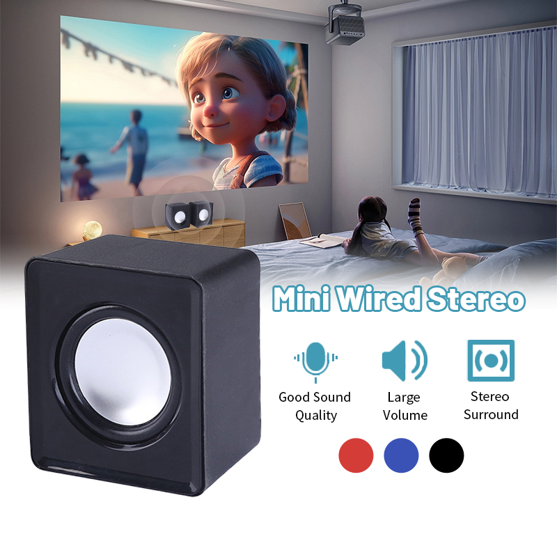 🔊PC Speaker Computer Speaker with Volume Control Wired USB Speaker 9D