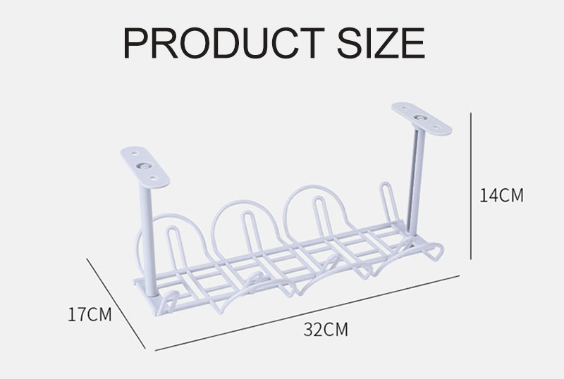 Under Desk Cable Organizer Wire Tray Cord Holder Pc Cabel Socket ...