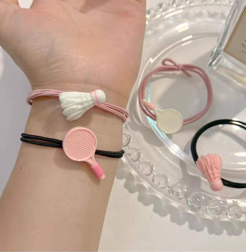 Badminton Couple Friendship Pair Hair ties Accessories Elastic Hair ...