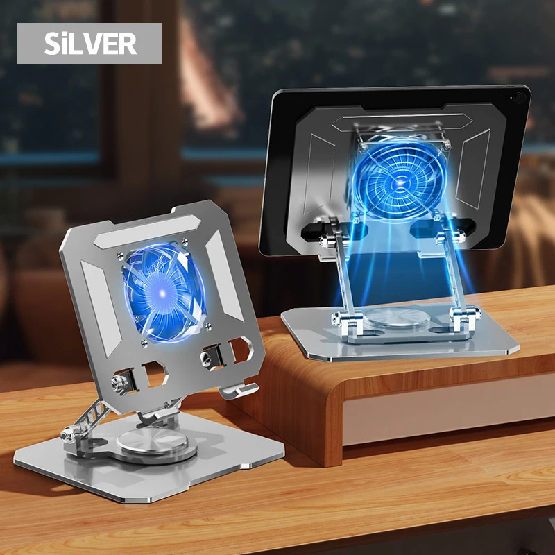 Two-in-one Multifunctional Tablet Cooling Fan Stand Desktop Folding ...